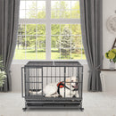 GAOMON 36in Portable Foldable Cage Easy Assemble Pet Playpen with Tray Rollers