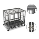 GAOMON 36in Portable Foldable Cage Easy Assemble Pet Playpen with Tray Rollers