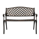 GAOMON 40.5 inches Outdoor Cast Aluminum Bench with Mesh Backrest