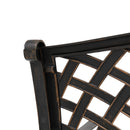 GAOMON 40.5 inches Outdoor Cast Aluminum Bench with Mesh Backrest