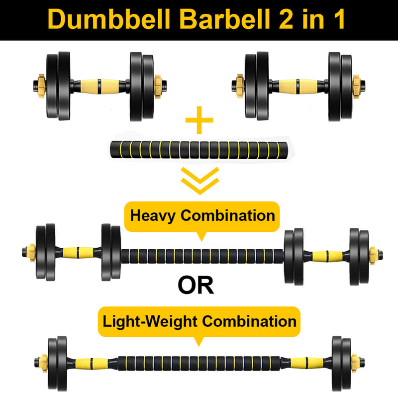 DSSTYLES Adjustable Dumbbell Set 33 Lbs Barbell Weight Set
