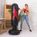 GAOMON Inflatable Boxing Sandbag with Printing Boxing Column Black