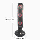 GAOMON Inflatable Boxing Sandbag with Number Printing Black Base Boxing Column 145cm