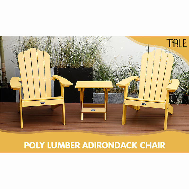 ALICIAN Classic Wooden Chair for Patio Deck Garden Backyard Yellow