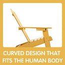 GAOMON Classic Wooden Chair for Patio Deck Garden Backyard Yellow