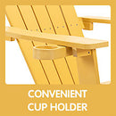 GAOMON Classic Wooden Chair for Patio Deck Garden Backyard Yellow