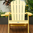 GAOMON Classic Wooden Chair for Patio Deck Garden Backyard Yellow
