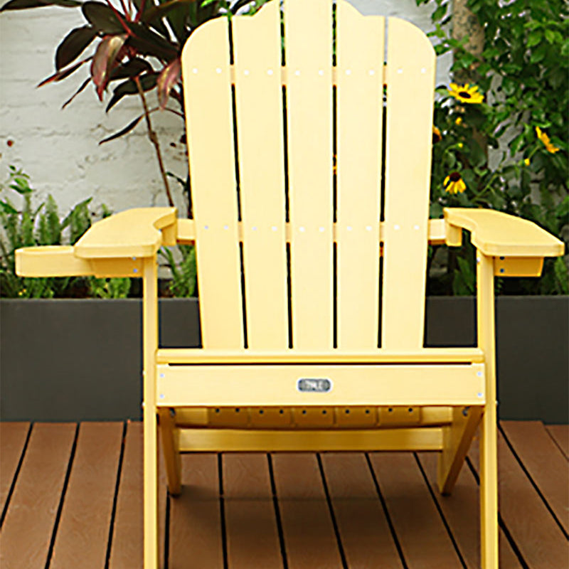 ALICIAN Classic Wooden Chair for Patio Deck Garden Backyard Yellow