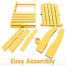 GAOMON Classic Wooden Chair for Patio Deck Garden Backyard Yellow