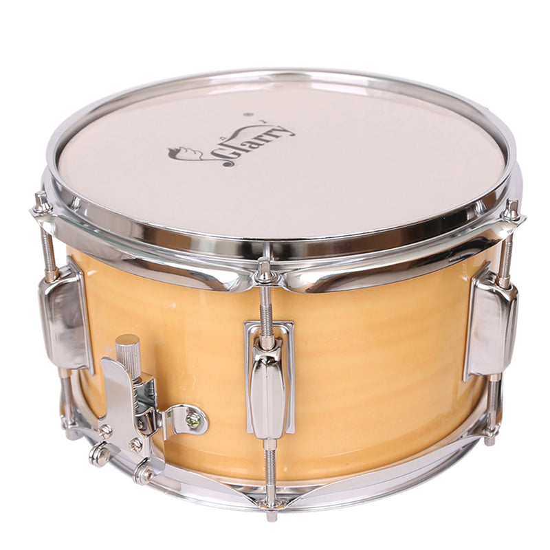 YIWA Snare Drum 10x6 inches Poplar Wood Drum with Drumstick