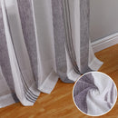 GAOMON 52 inches W Sheer Curtains for Living Room Bedroom Purple 52 inches W x95 inches L