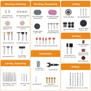 GAOMON Rotary Tool Accessories Kit 300Pcs Universal Shank Fitment with Drill Bits