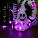 GAOMON LED Solar String Light Purple Milky White Ghost Light for Halloween Party Decorations