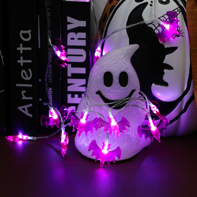 WHIZMAX LED Solar String Light Purple Spider Light for Halloween Party Decorations