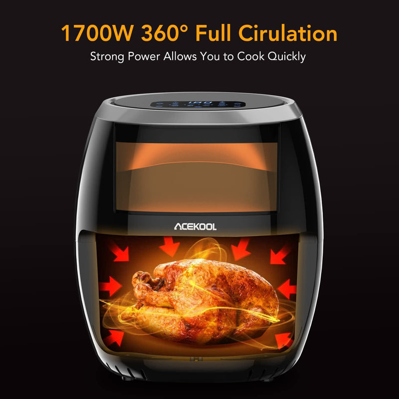 ACEKOOL Air Fryer FT2 8.5QT Touch Screen with Visible Window