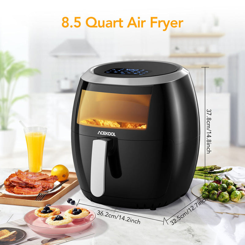 Air Fryer 6 Quart 8-in-1 Cooker, Visible Window, 11 Presets, Wi-Fi/APP  Control