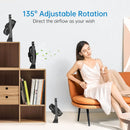 GAOMON Fan ND2 Rechargeable Desk Fan with Night Light - Black