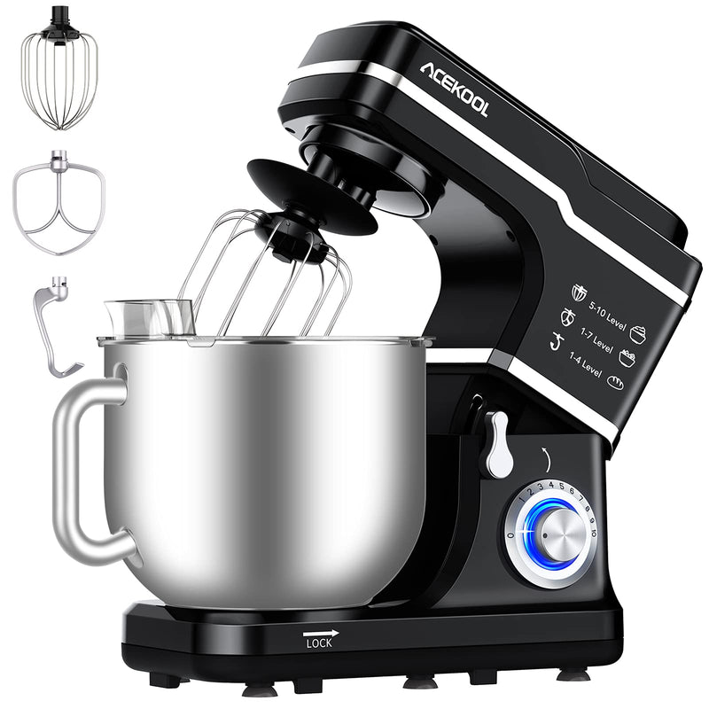 ACEKOOL Mixer MC1 1400W 7.5QT 10 Speeds Tilt-Head Stand Mixer Blue EU Plug