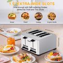 GAOMON Toaster TA1 Stainless Steel 4-Slice 7 Shades Toaster US Plug