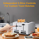 GAOMON Toaster TA1 Stainless Steel 4-Slice 7 Shades Toaster US Plug