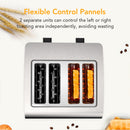 GAOMON Toaster TA1 Stainless Steel 4-Slice 7 Shades Toaster UK Plug