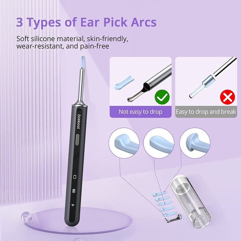 ACEKOOL Ear Wax Removal EV1 with 1080P HD Ear Camera Ear Cleaner