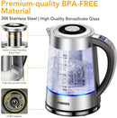 GAOMON Electric Kettle KB1 1.8L Glass Keep Warm Tea Kettle