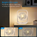 GAOMON Fan ND2 Rechargeable Desk Fan with Night Light - White