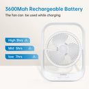 GAOMON Fan ND2 Rechargeable Desk Fan with Night Light - White