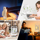 GAOMON Fan ND2 Rechargeable Desk Fan with Night Light - White