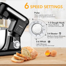 GAOMON Stand Mixer MC3 4QT 6 Speeds Tilt-Head Small Food Mixers US Plug