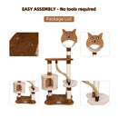 GAOMON Cat Activity Tree 50”Multi-Level Wooden Pet Furniture