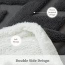 GAOMON Sherpa Fleece Soft Plush Jacquard Fluffy Throw Blanket Grey 60" x 80"