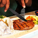 GAOMON 20 Piece S592 Stainless Steel Kitchen Flatware Set - Black