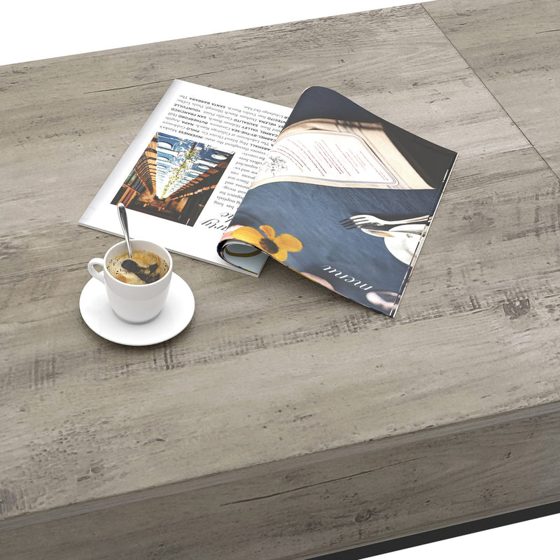 IDEALHOUSE Lift Top Coffee Table with Hidden Storage - Grey