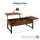 GAOMON Lift Top Coffee Table with Hidden Storage - Vintage