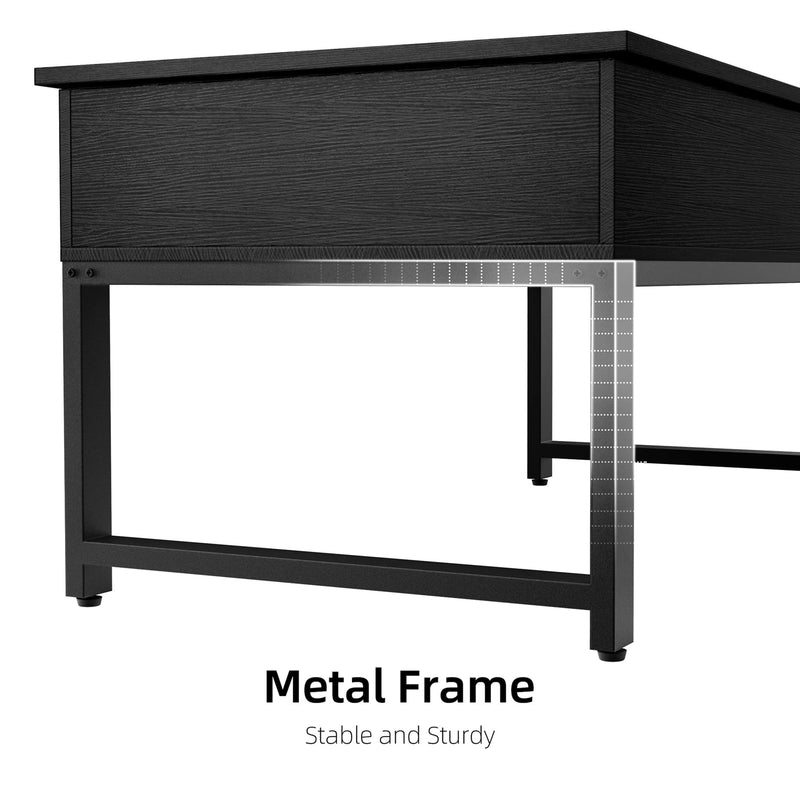 WHIZMAX Lift Top Coffee Table with Hidden Storage - Black