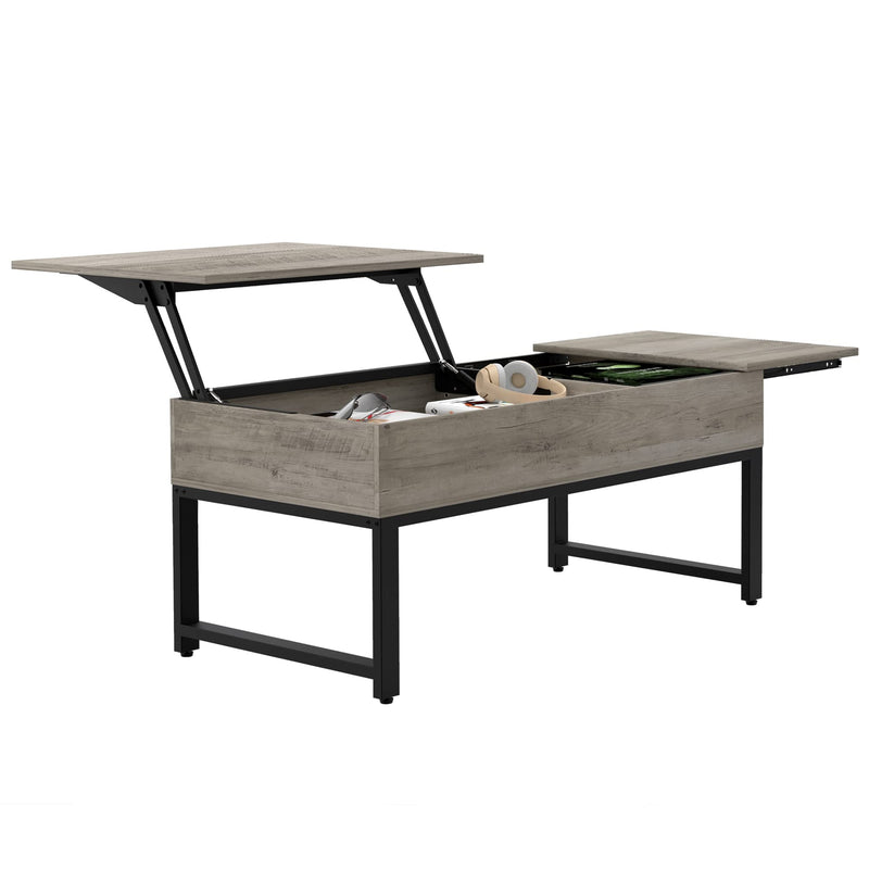 WHIZMAX Lift Top Coffee Table with Hidden Storage - Black