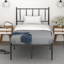 GAOMON Twin Size Metal Platform Bed Frame with Headboard