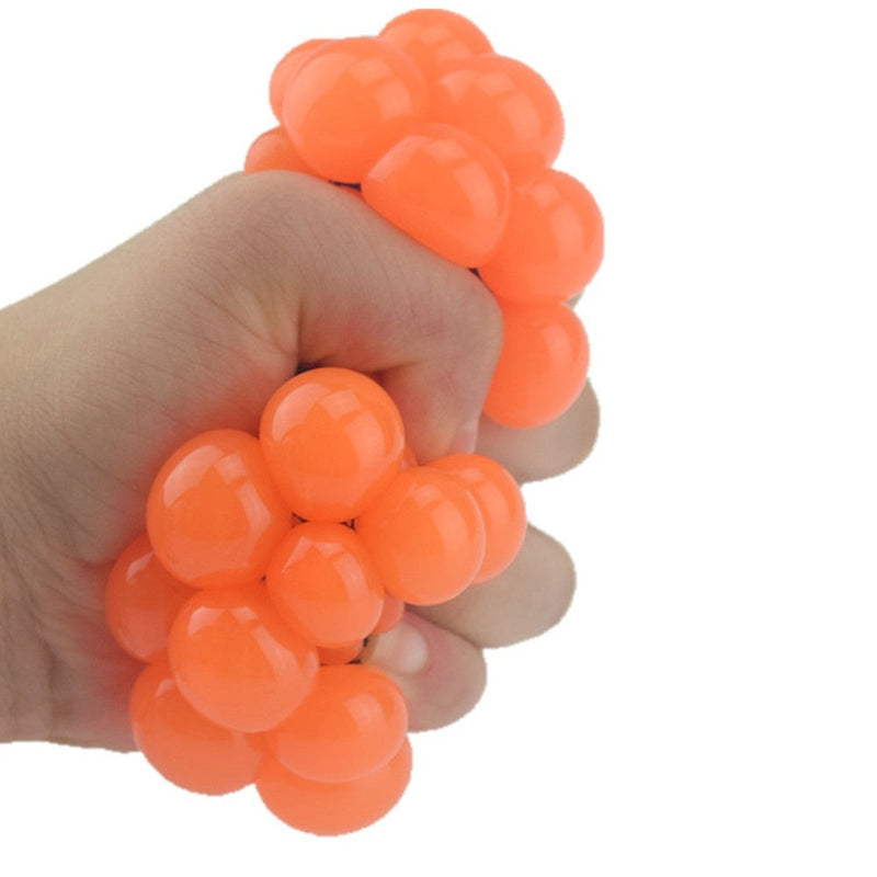 YIWA Soft Rubber Grape Ball Funny Relief Soothing Fidgets Toy Vent Toy Red