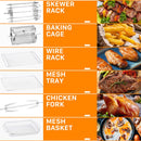 GEEK CHEF 14.7QT Air Fryer Toaster Oven 4 Slice Convection Airfryer 1700W Countertop Oven Silver