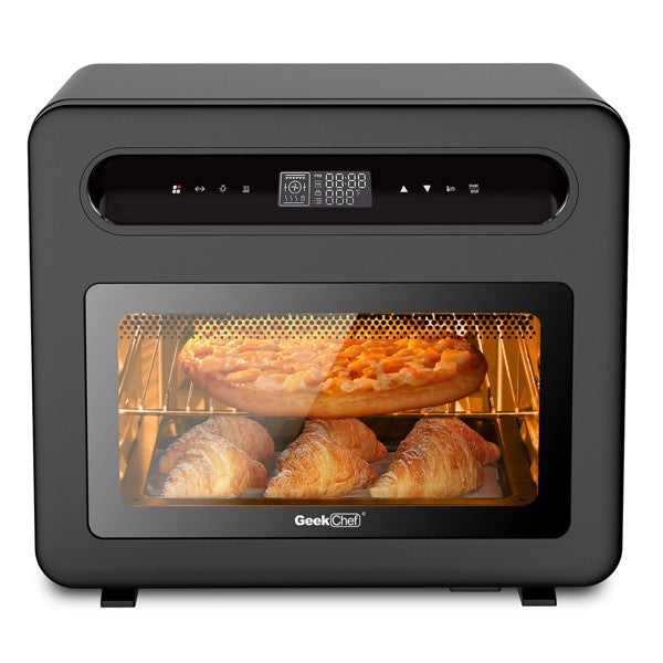 GEEK CHEF 26QT Air Fryer Toaster Oven with Rotisserie Steam Oven Oil-Free Frying