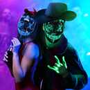 GAOMON Halloween Mask 2 colors Scary LED Mask for Halloween Cosplay Costume with Gloves