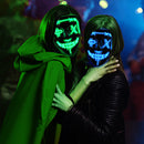 GAOMON Halloween Mask 2 colors Scary LED Mask for Halloween Cosplay Costume with Gloves
