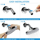 GAOMON Rainfall Shower Head High Pressure 360° Adjustable - Chrome