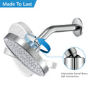 GAOMON Rainfall Shower Head High Pressure 360° Adjustable - Chrome