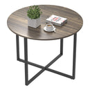 GAOMON 60CM Round Coffee Table Industrial Design - Grey