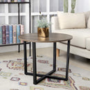 GAOMON 60CM Round Coffee Table Industrial Design - Grey