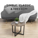 GAOMON 60CM Round Coffee Table Industrial Design - Grey