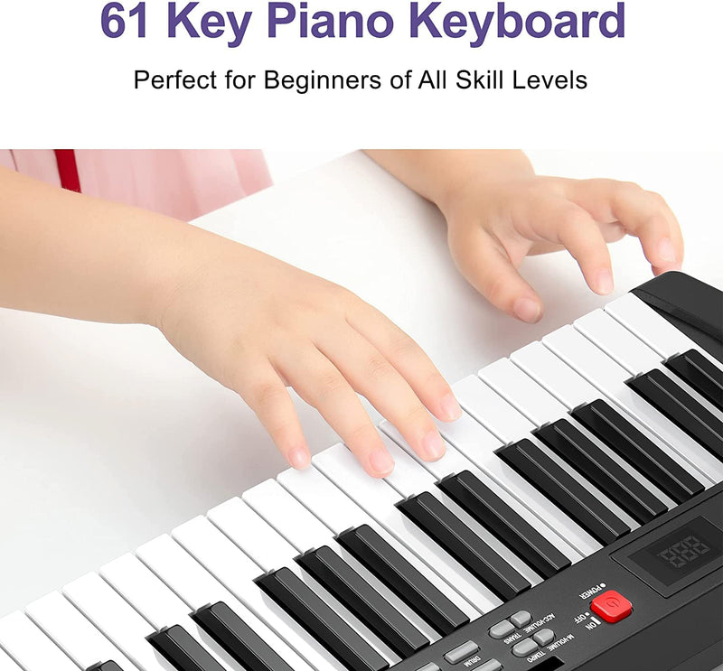 IDEALHOUSE Musical Instrument 61-Key Beginners Electric Keyboard Piano